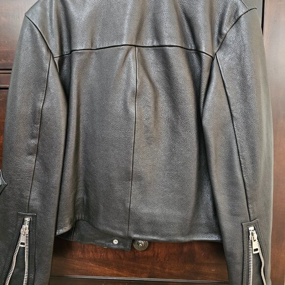 Acne Studios Leather Moto Jacket - Picture 6 of 9